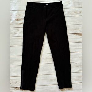 Betabrand solid ribbed stretch pants with an ankle zip